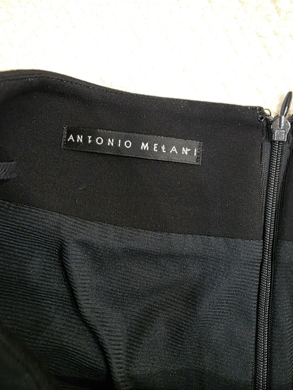 Antonio Melani Colorblock Slimming Pencil Skirt - Gray & Black - Size 8